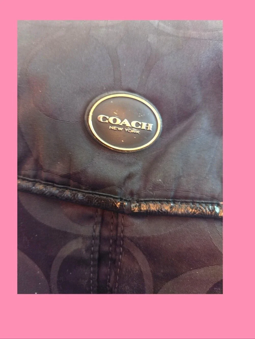 Coach Black Signature Messenger Bag